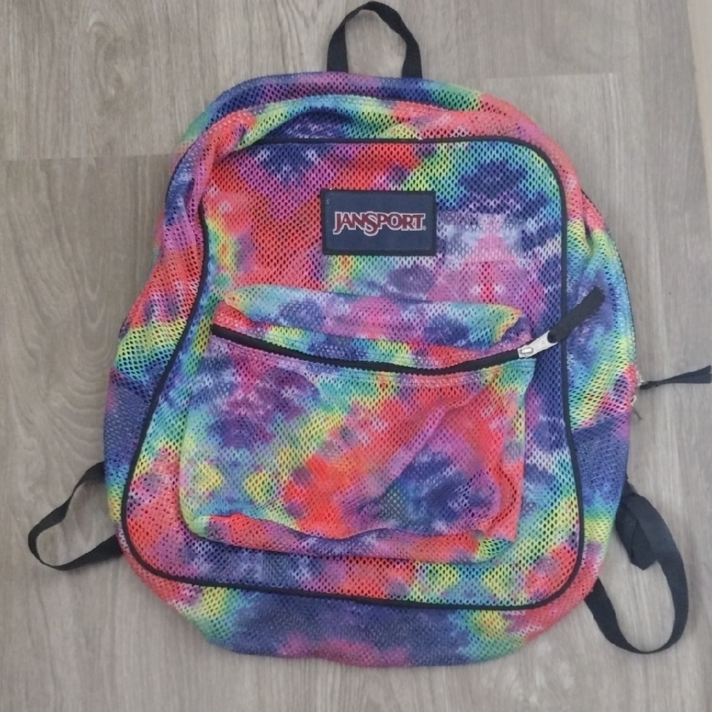 JanSport Red and Blue Backpack Vibrant Design